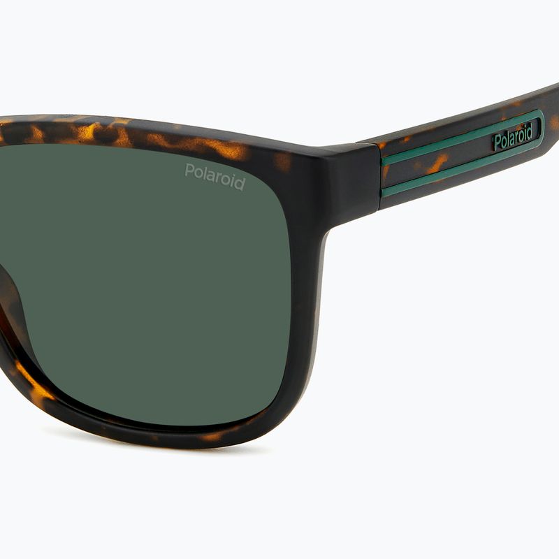 Okulary przeciwsłoneczne męskie Polaroid PLD 2155/S matte brown havana/green polarized 5