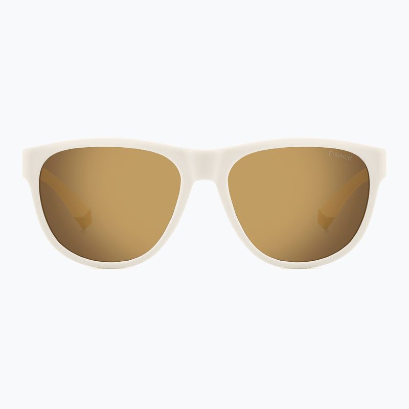 Okulary przeciwsłoneczne Polaroid PLD 2156/S matte white/grey gold multilayer polarized 3
