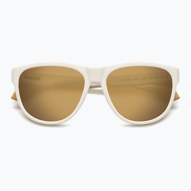 Okulary przeciwsłoneczne Polaroid PLD 2156/S matte white/grey gold multilayer polarized 4