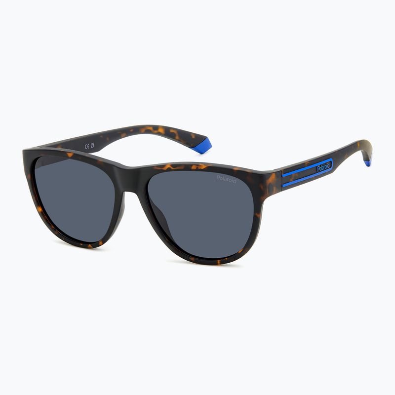 Okulary przeciwsłoneczne Polaroid PLD 2156/S matte brown havana/blue polarized 2