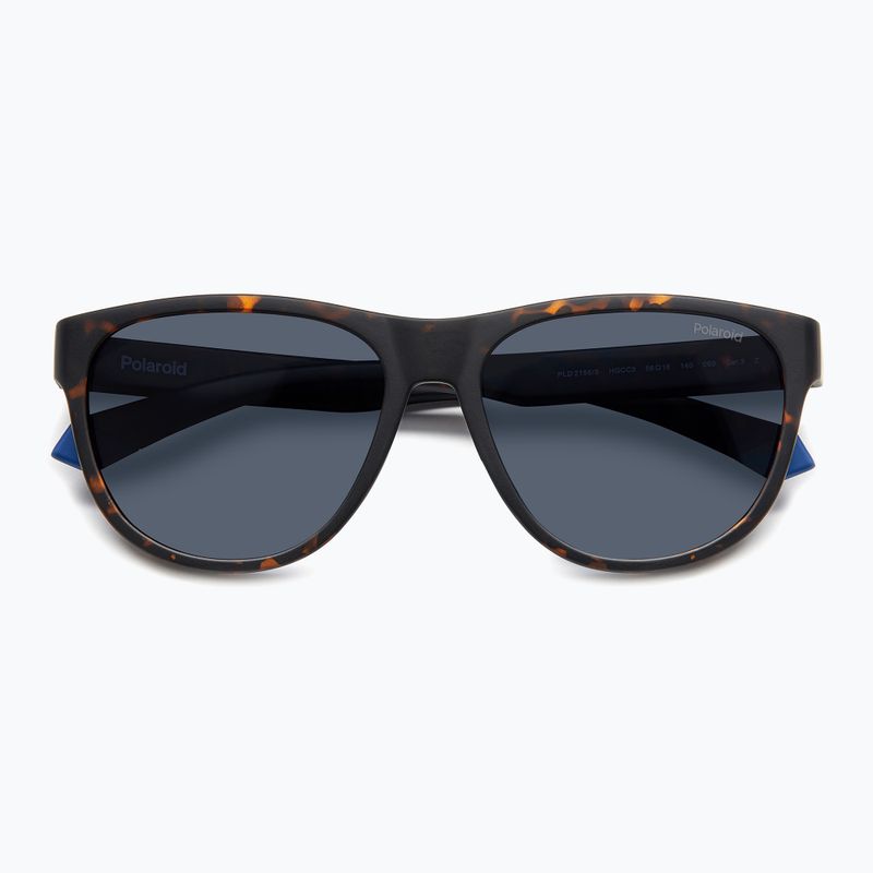 Okulary przeciwsłoneczne Polaroid PLD 2156/S matte brown havana/blue polarized 4