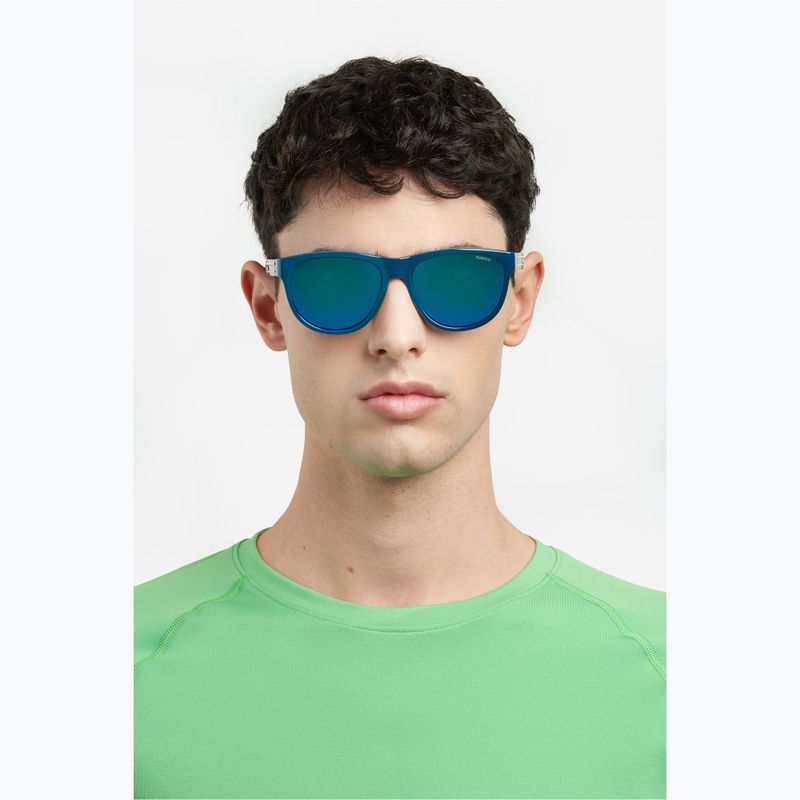 Okulary przeciwsłoneczne Polaroid PLD 2156/S teal/greygreen mirror polarized 6