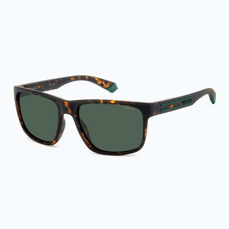Okulary przeciwsłoneczne męskie Polaroid PLD 2157/S matte brown havana/green polarized 2
