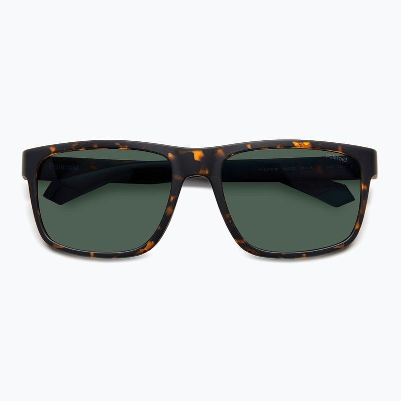 Okulary przeciwsłoneczne męskie Polaroid PLD 2157/S matte brown havana/green polarized 4