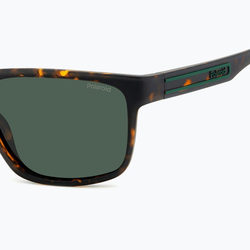 Okulary przeciwsłoneczne męskie Polaroid PLD 2157/S matte brown havana/green polarized 5