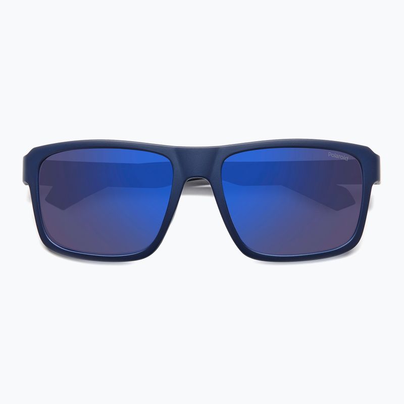 Okulary przeciwsłoneczne męskie Polaroid PLD 2158/S matte blue/blue mirror polarized 4