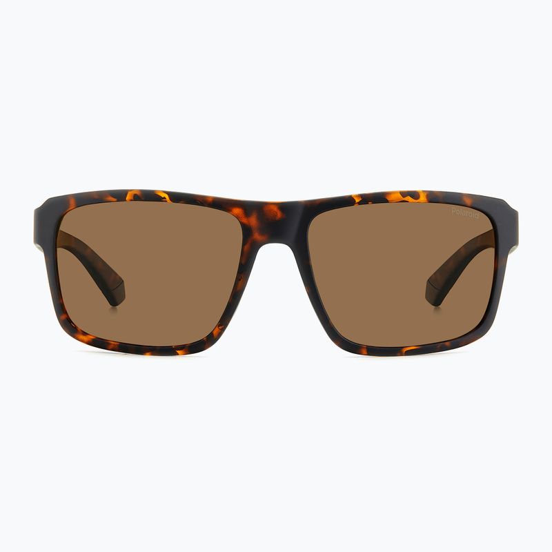 Okulary przeciwsłoneczne męskie Polaroid PLD 2158/S matte brown havana/bronze polarized 3