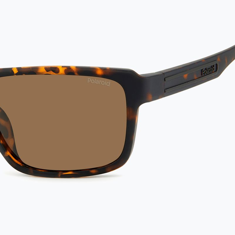 Okulary przeciwsłoneczne męskie Polaroid PLD 2158/S matte brown havana/bronze polarized 5