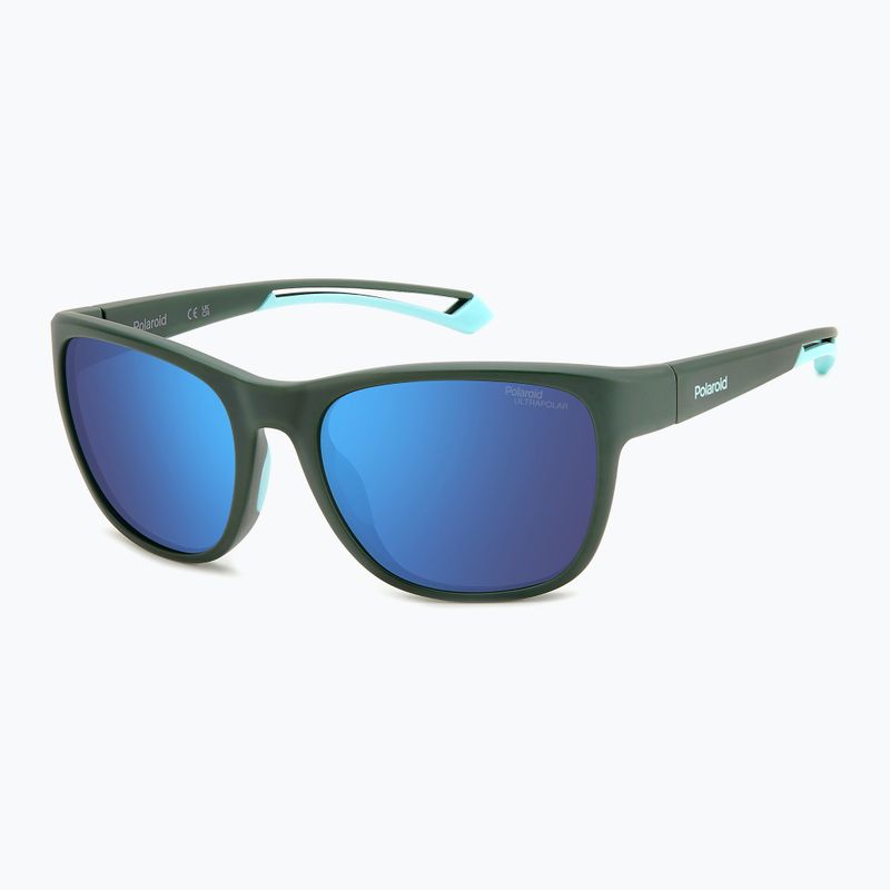 Okulary przeciwsłoneczne Polaroid PLD 7051/S matte green/blue mirror polarized high contrast 2