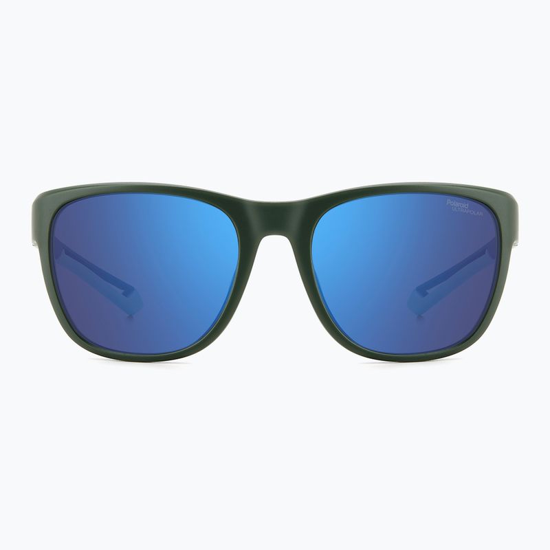 Okulary przeciwsłoneczne Polaroid PLD 7051/S matte green/blue mirror polarized high contrast 3