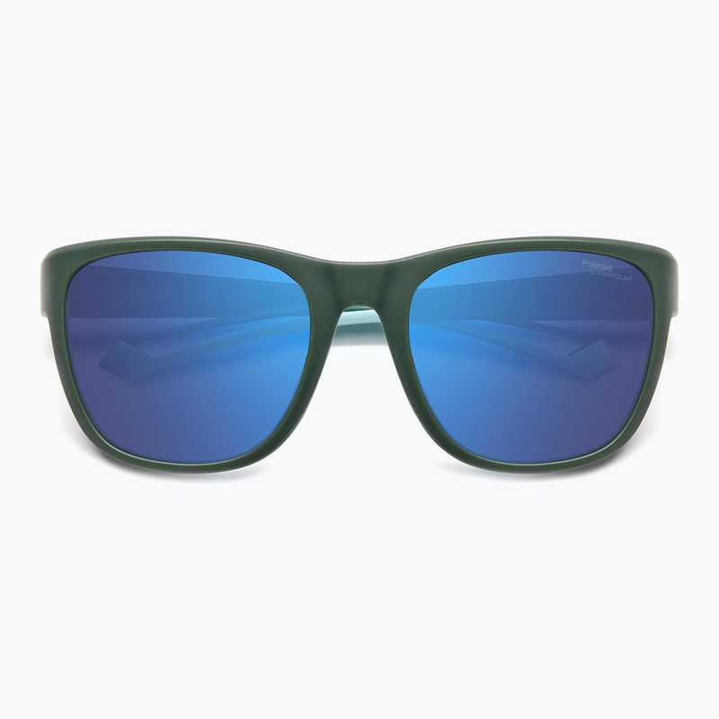 Okulary przeciwsłoneczne Polaroid PLD 7051/S matte green/blue mirror polarized high contrast 4