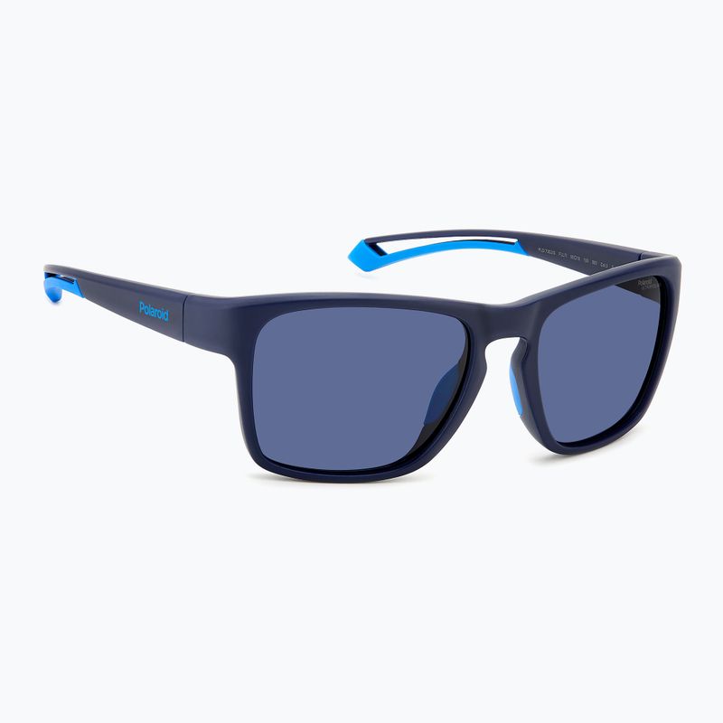 Okulary przeciwsłoneczne męskie Polaroid PLD 7052/S matte blue/blue polarized high contrast