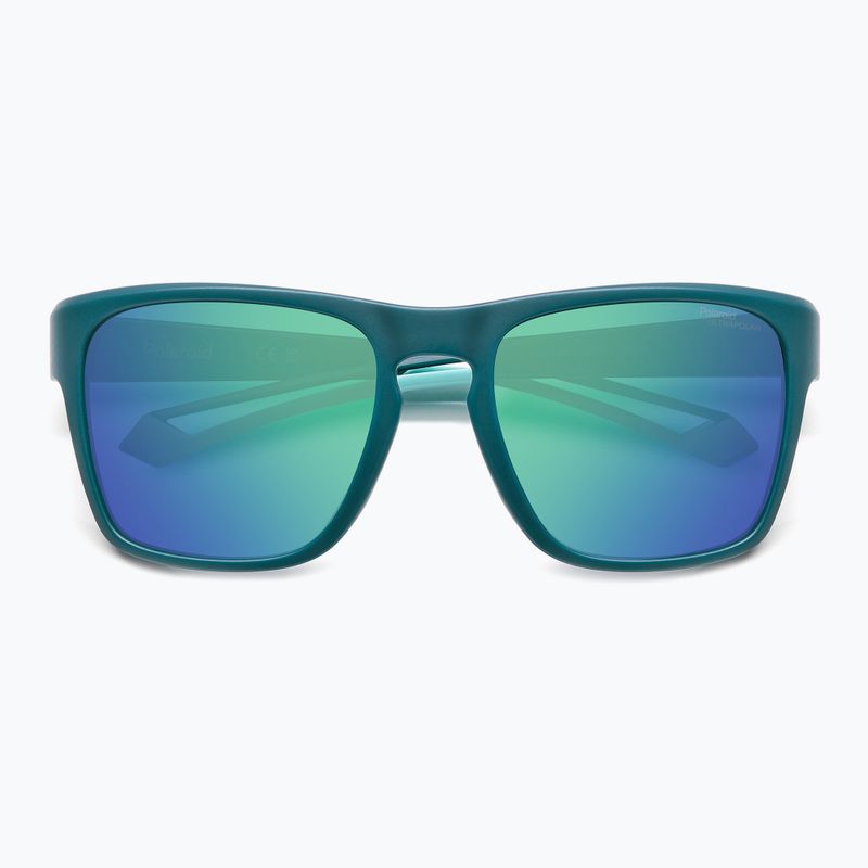 Okulary przeciwsłoneczne męskie Polaroid PLD 7052/S matte teal/green mirror polarized high contrast 4