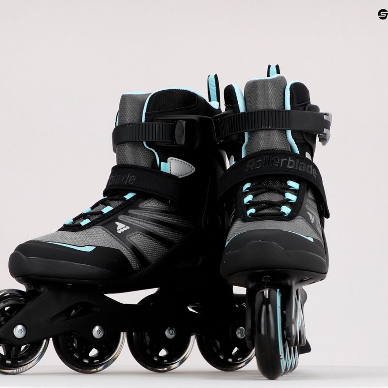 Rolki damskie Rollerblade Zetrablade W black/light blue 13