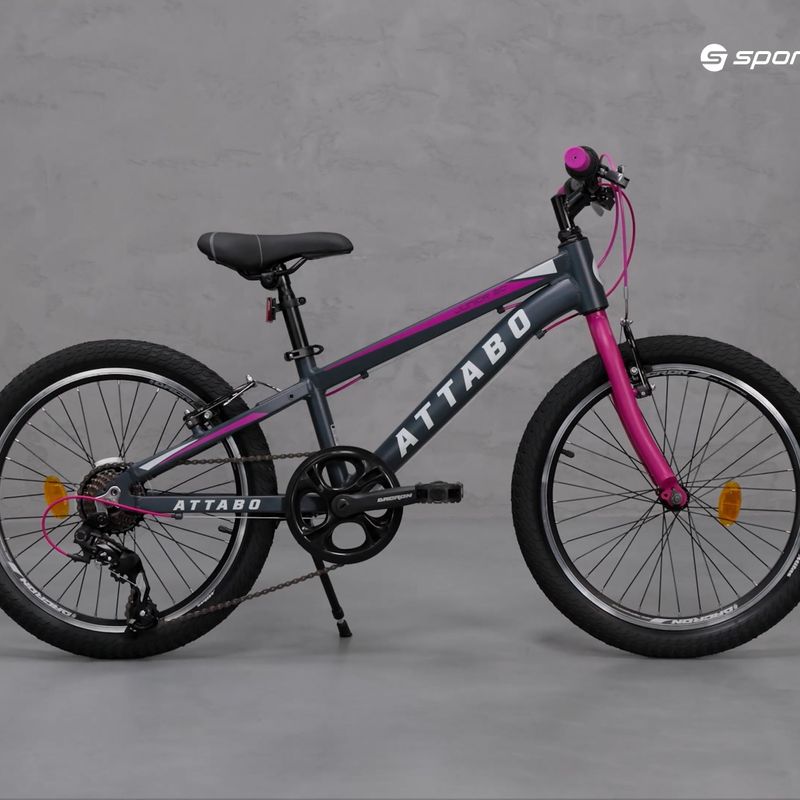 Rower dziecięcy ATTABO Junior 20" różowy 22