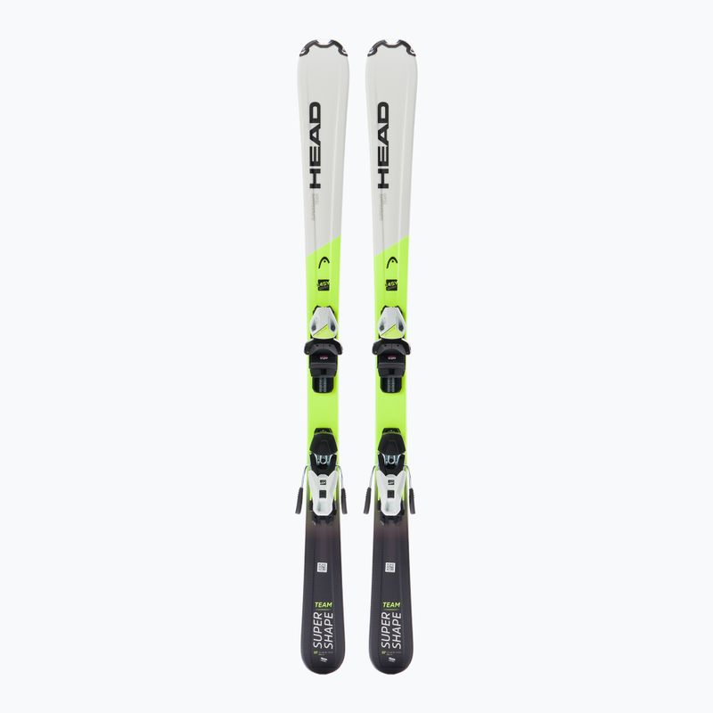 Narty zjazdowe dziecięce HEAD Supershape Team Easy Jrs + wiązania Jrs 7.5 black/yellow/white