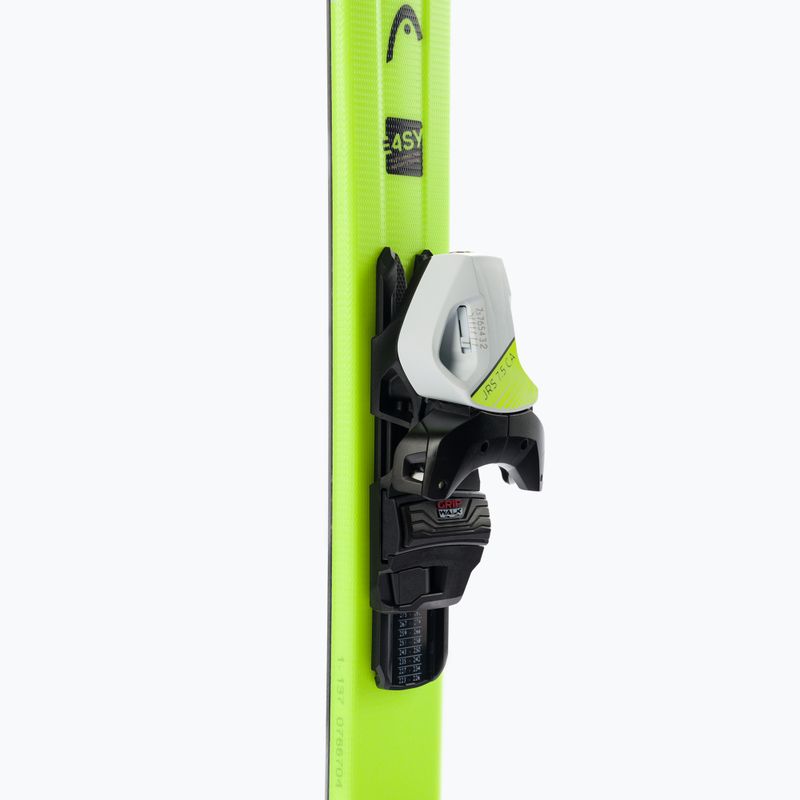 Narty zjazdowe dziecięce HEAD Supershape Team Easy Jrs + wiązania Jrs 7.5 black/yellow/white 6