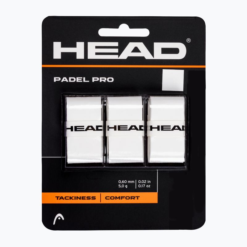 Owijki do rakiet do padla HEAD Padel Pro 3 szt. white