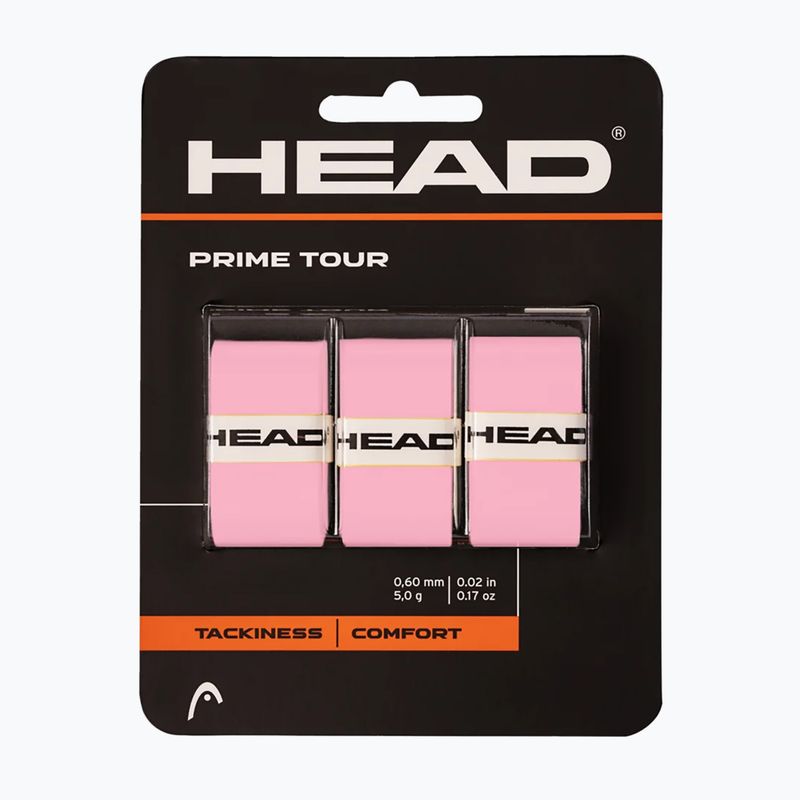 Owijki do rakiet tenisowych HEAD Prime Tour 3 szt. pink