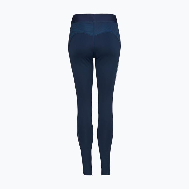 Legginsy tenisowe damskie HEAD Pep dark blue/print vision 2