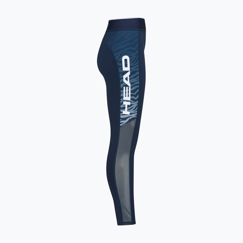 Legginsy tenisowe damskie HEAD Pep dark blue/print vision 3