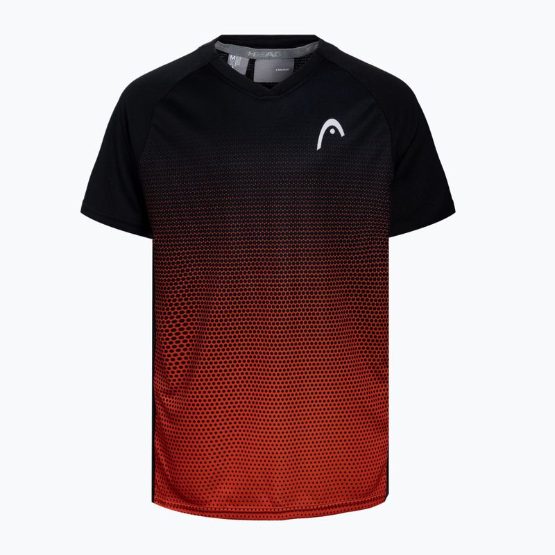 Koszulka tenisowa dziecięca HEAD Topspin Jr black/print vision