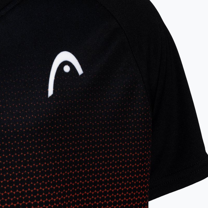 Koszulka tenisowa dziecięca HEAD Topspin Jr black/print vision 3