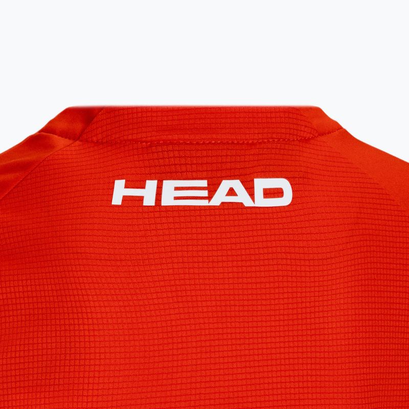 Koszulka tenisowa dziecięca HEAD Topspin Jr tangerine/print vision 4