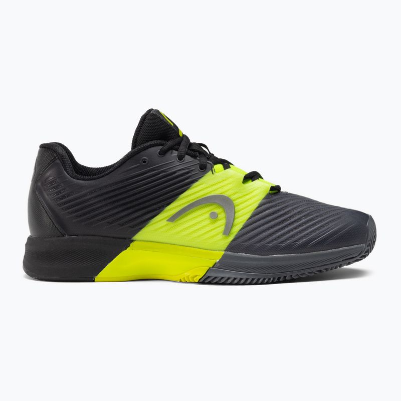 Buty do tenisa męskie HEAD Revolt Pro 4.0 Clay black/yellow 2