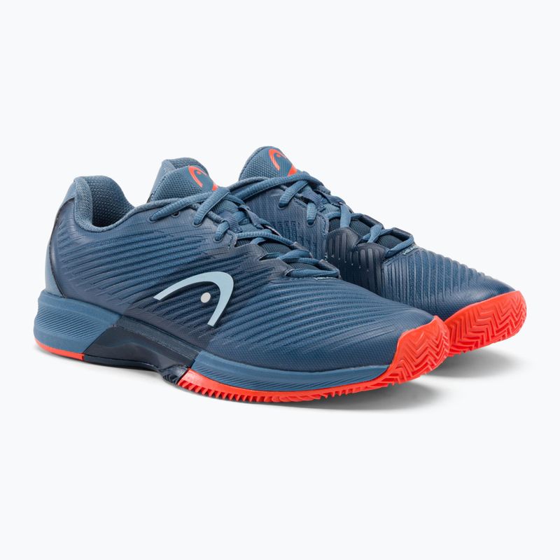 Buty do tenisa męskie HEAD Revolt Pro 4.0 Clay bluestone/orange 5