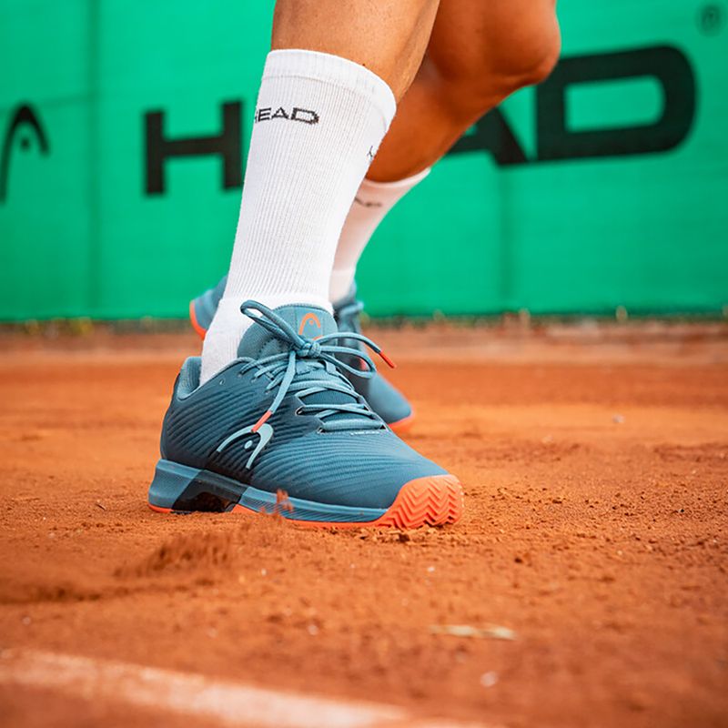 Buty do tenisa męskie HEAD Revolt Pro 4.0 Clay bluestone/orange 11