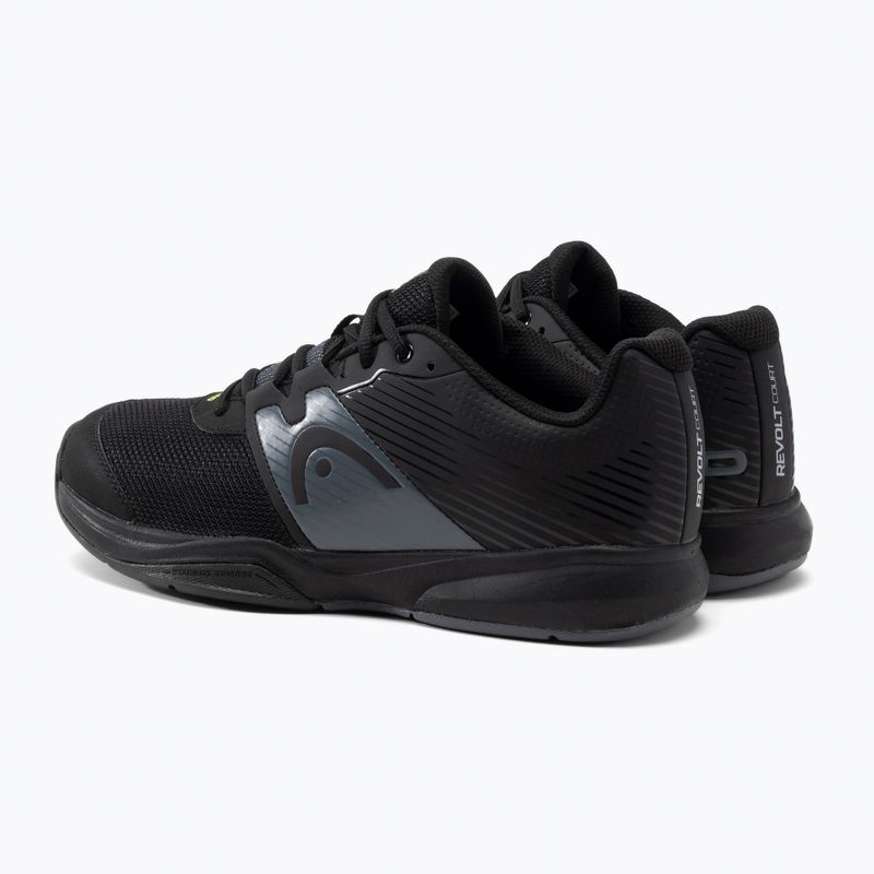 Buty do tenisa męskie HEAD Revolt Court black/grey 3