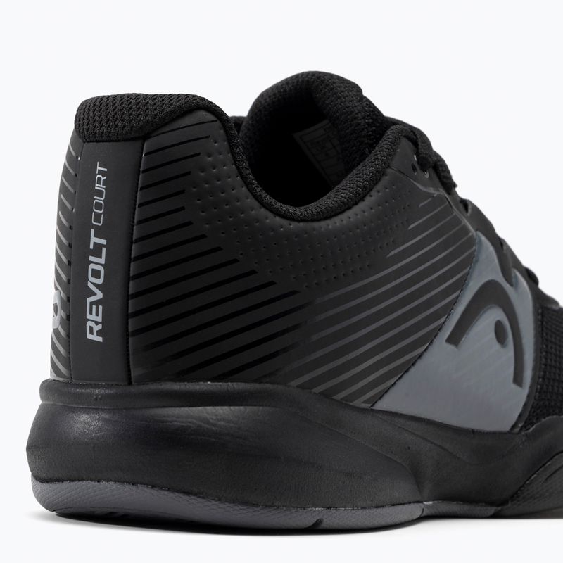 Buty do tenisa męskie HEAD Revolt Court black/grey 9