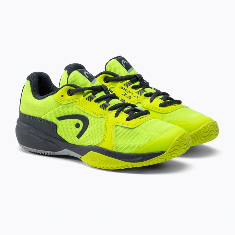 Buty do tenisa dziecięce HEAD Sprint 3.5 Jr yellow/green 5