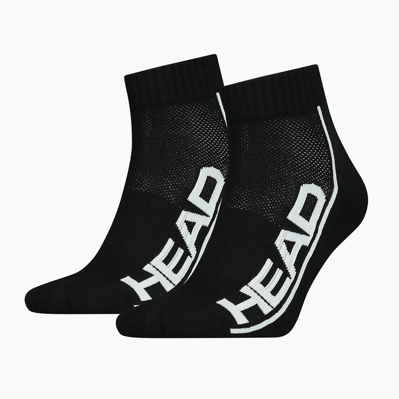 Skarpety HEAD Socks Tennis 2P Stripe Quarter 2 pary black/white