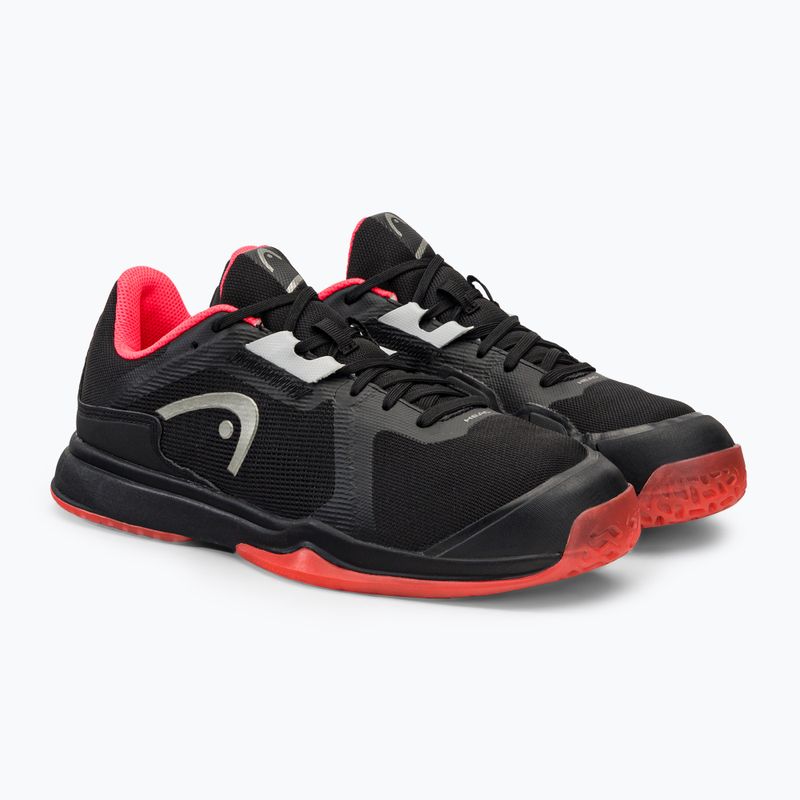 Buty do squasha HEAD Sprint Team 3.5 Indoor black/coral 4