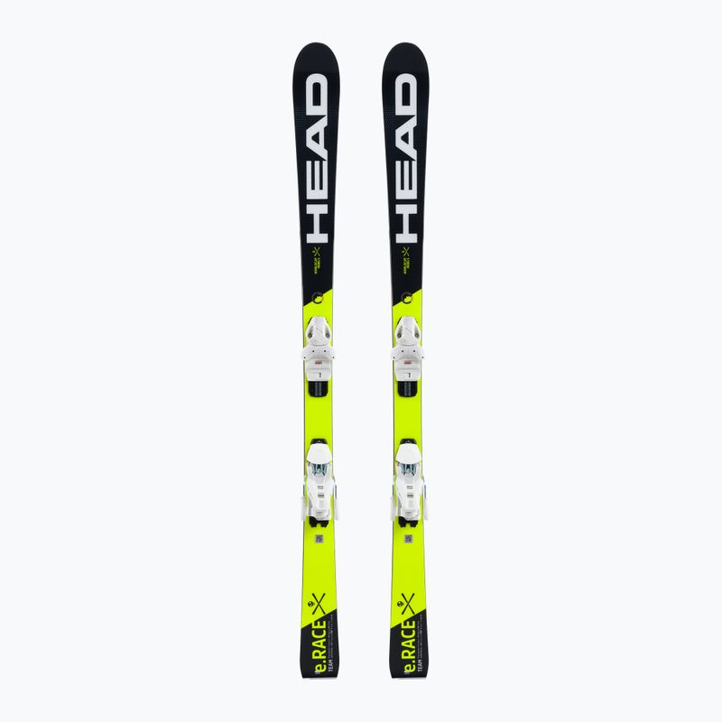 Narty zjazdowe dziecięce HEAD WC e.Race Team SW Jrs + wiązania Jrs 7.5 black/yellow