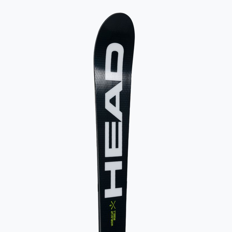 Narty zjazdowe dziecięce HEAD WC e.Race Team SW Jrs + wiązania Jrs 7.5 black/yellow 8