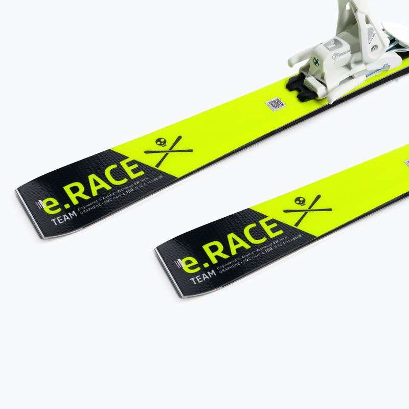 Narty zjazdowe dziecięce HEAD WC e.Race Team SW Jrs + wiązania Jrs 7.5 black/yellow 9