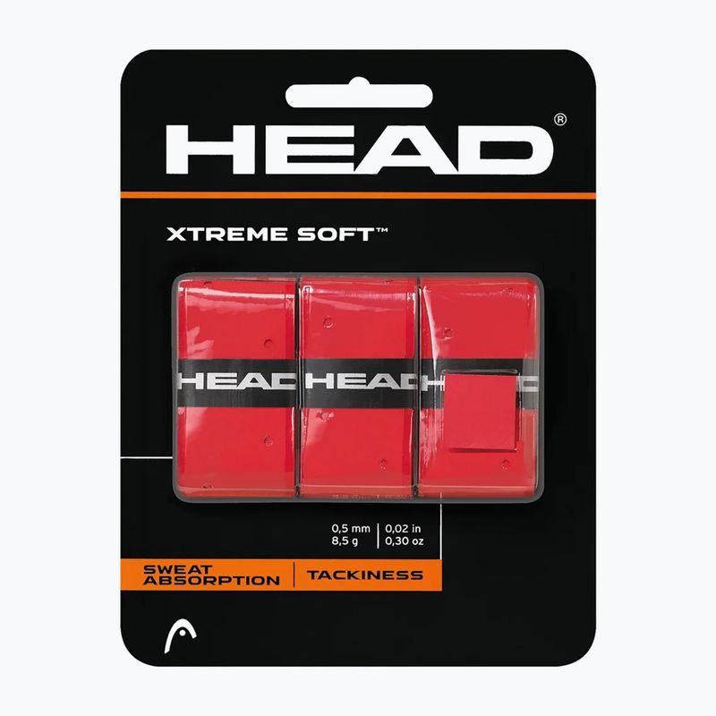 Owijki do rakiet tenisowych HEAD Xtremesoft Grip Overwrap 3 szt. red