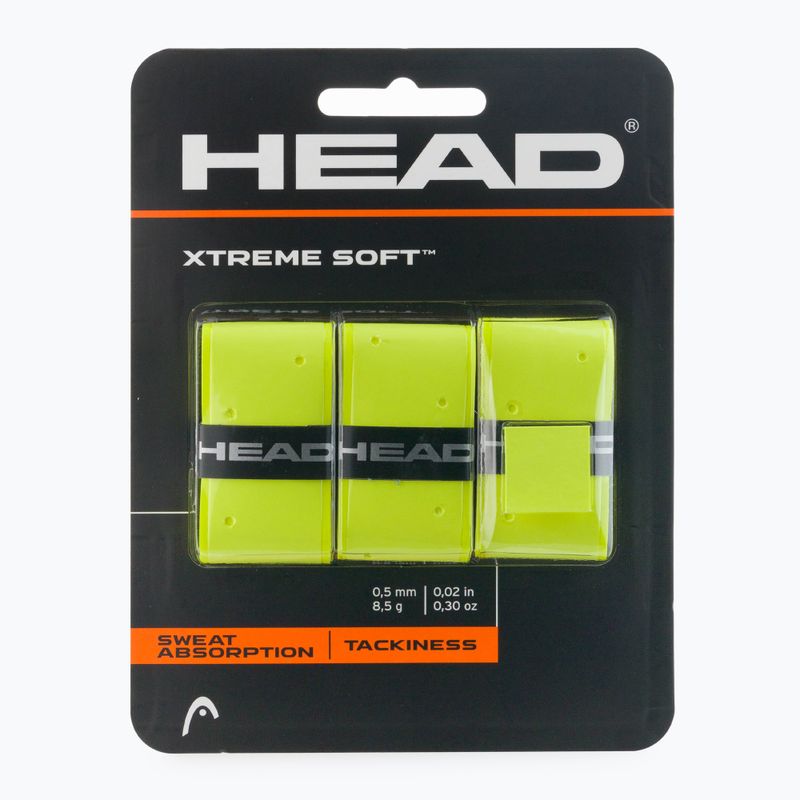 Owijki do rakiet tenisowych HEAD Xtremesoft Grip Overwrap 3 szt. yellow