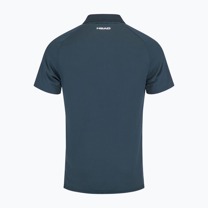 Koszulka polo tenisowa męska HEAD Performance Polo navy/print perf 2