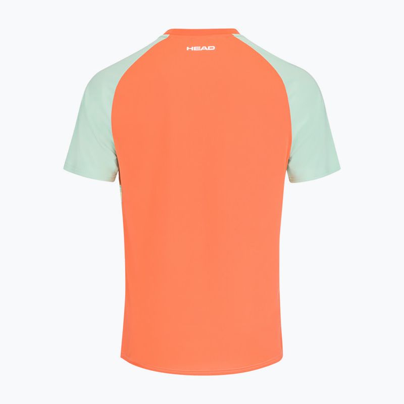 Koszulka tenisowa męska HEAD Topspin pastel green/print vision 2