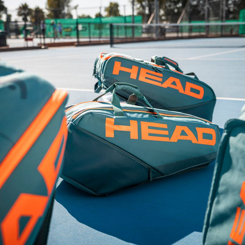 Torba tenisowa HEAD Pro Raquet Bag L 85 l dark cyan/ fluo orange 7