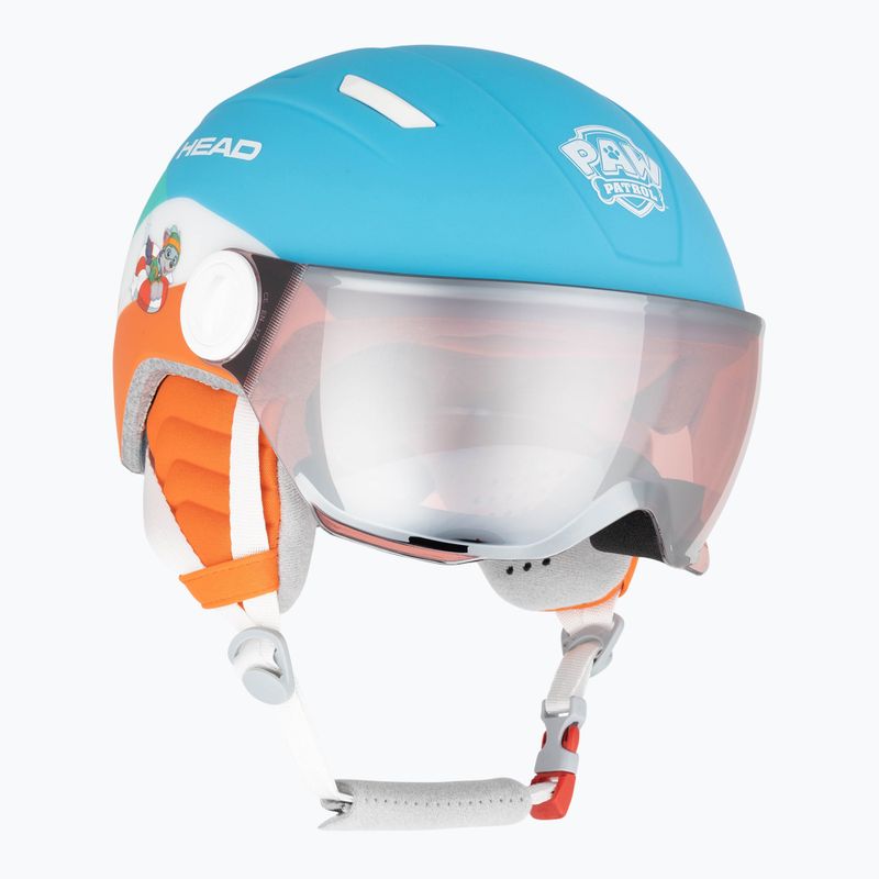 Kask narciarski dziecięcy HEAD Mojo Visor Paw Jr blue/silver red