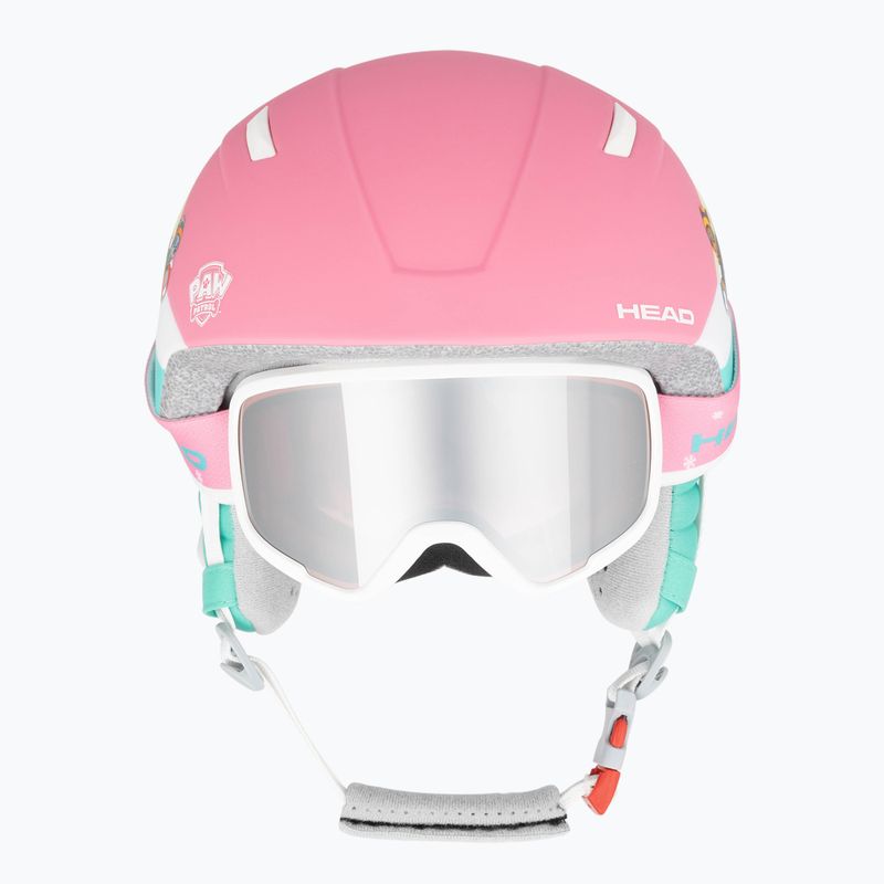 Kask narciarski dziecięcy HEAD Maja Set Paw + Gogle Jr pink/silver red 3