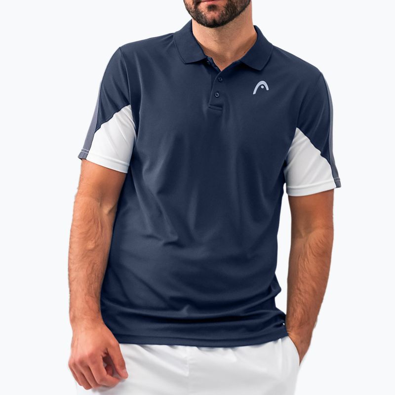 Koszulka polo tenisowa męska HEAD Club 22 Tech Polo dark blue