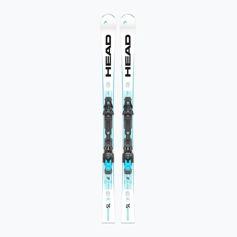 Narty zjazdowe HEAD WC Rebels e-SL RP EVO 14 + wiązania Freeflex 14 GW white/blue