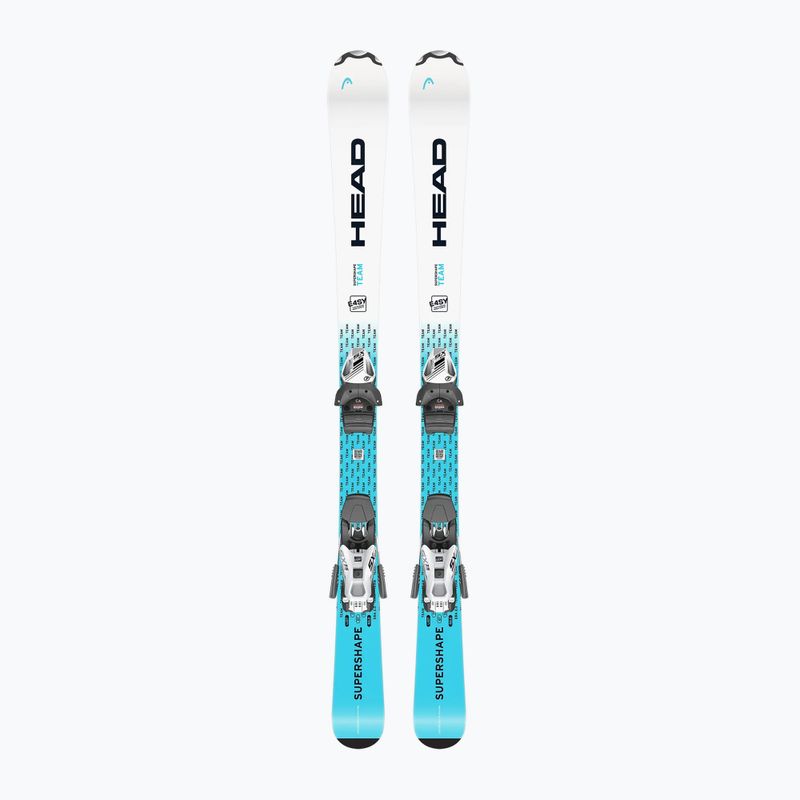 Narty zjazdowe dziecięce HEAD Supershape Team Easy JRS + wiązania Jrs 4.5 GW CA white/blue
