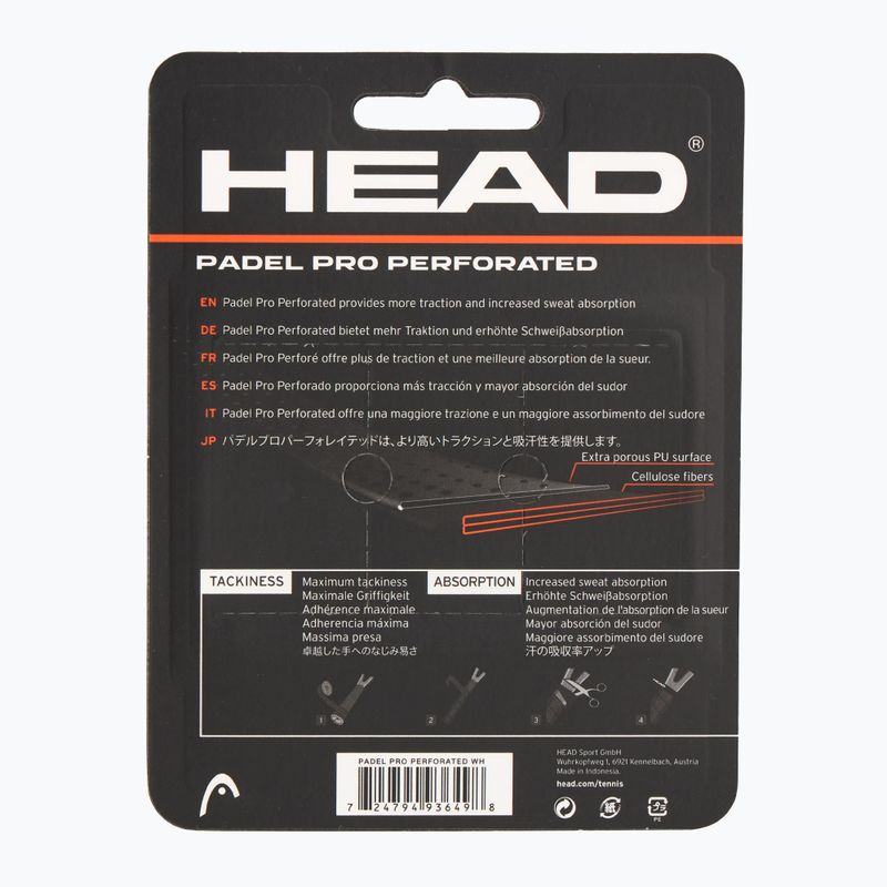 Owijki do rakiet do padla HEAD Perforated 3 szt. white 2